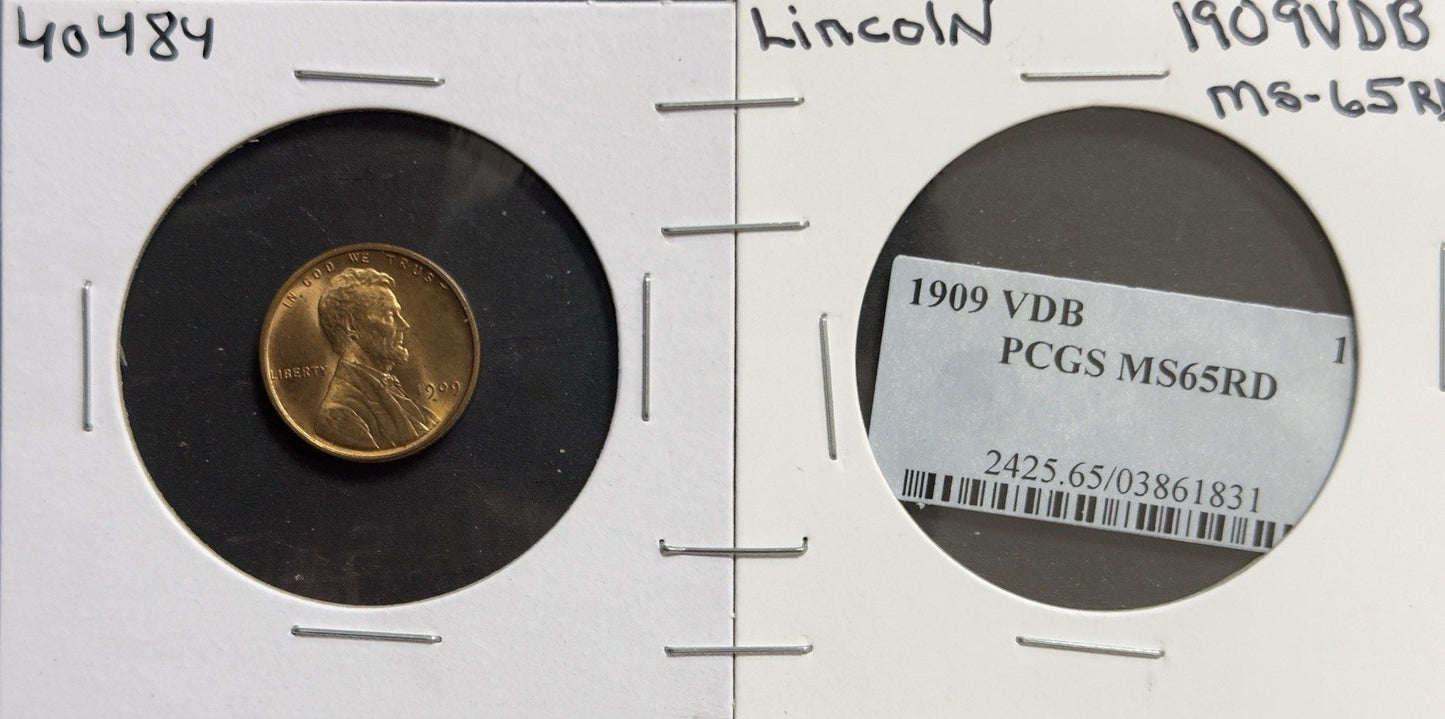 1909 VDB Wheat Cent - Mint State *Crackout* ( 40484 )