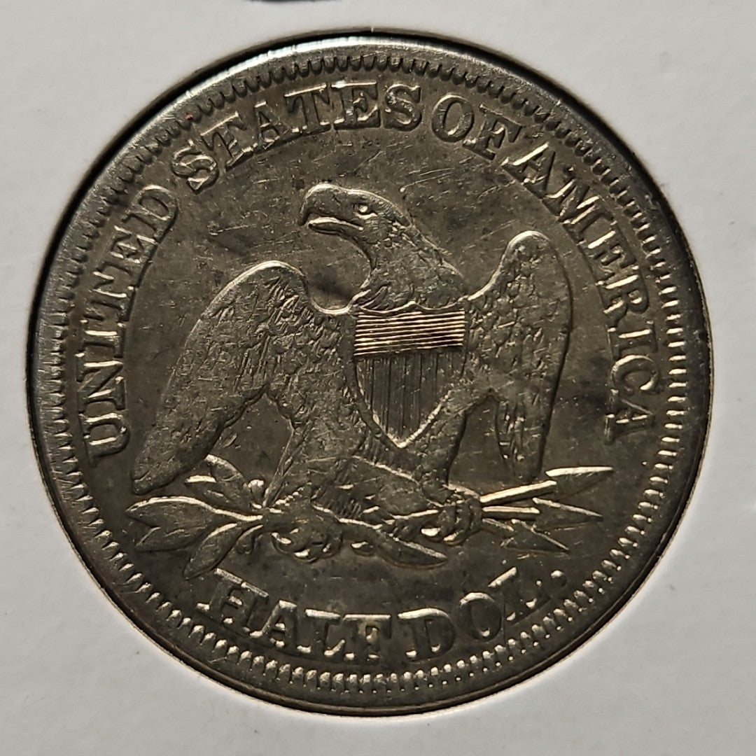 1854 Liberty Seated Half Dollar Very Good B1079