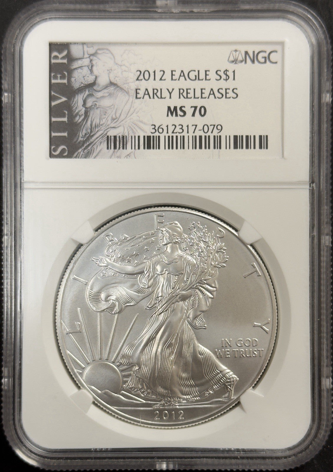 2012 Silver Eagle - NGC MS70 ( 40638 )