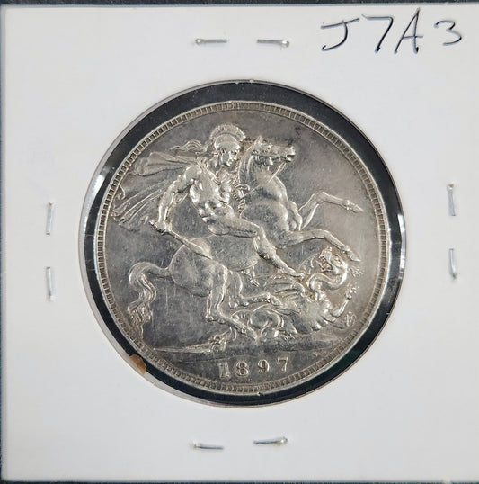 Great Britain Crown Km#783 J7A3 — Reverse