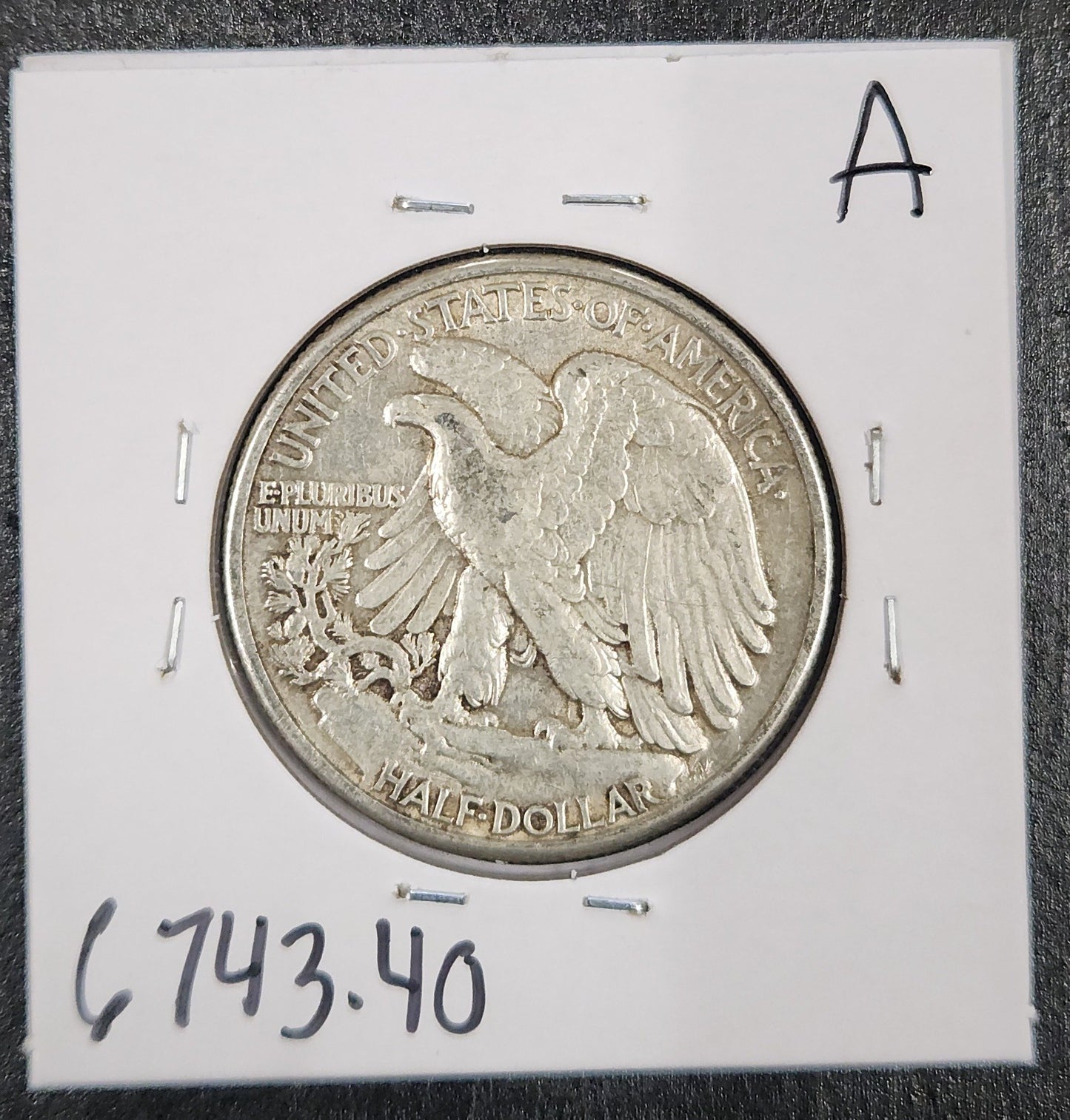 1941 Walking Liberty Half XF-40 — Reverse