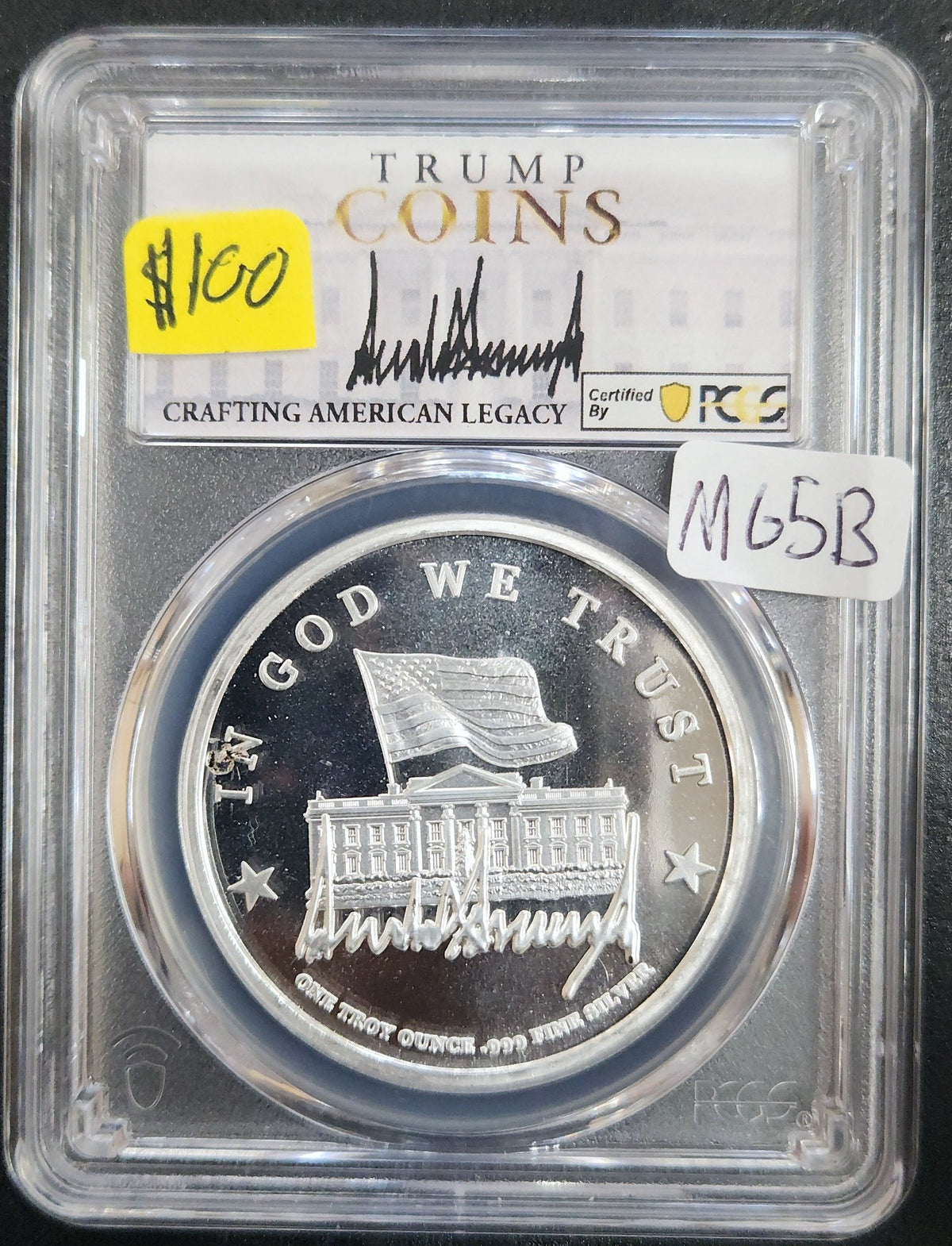 2024 Donald J. Trump Official 1oz Silver Medallion PCGS Gem Proof MG5B — Reverse