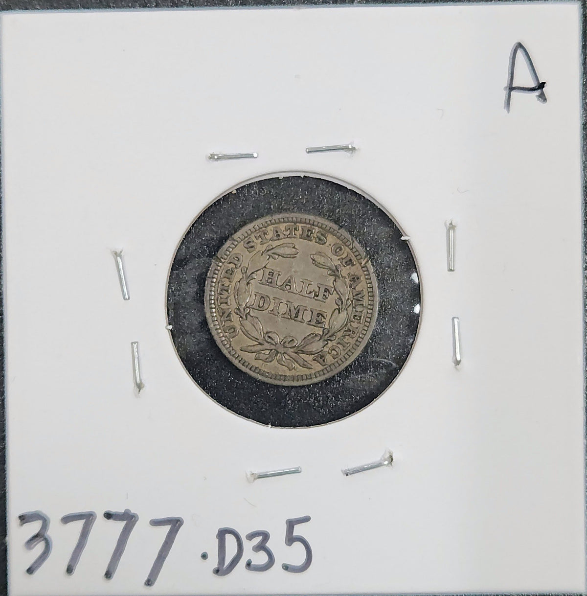 1852 Seated Liberty Half Dime VF 3777.D35-A — Reverse
