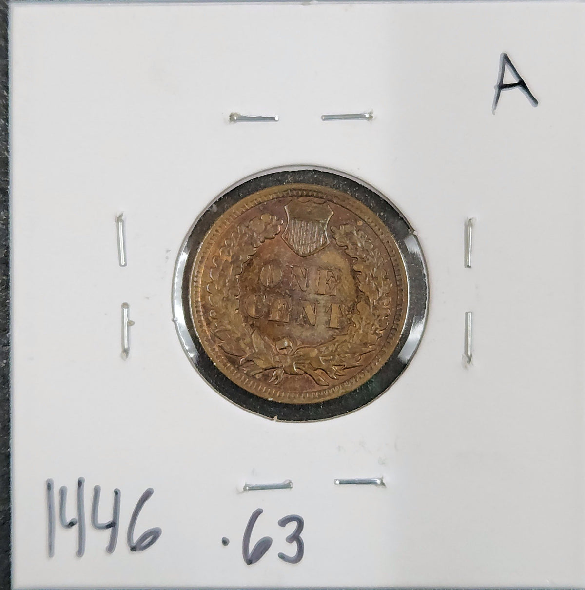 1908 Indian Head Cent MS-63 1446.63-A — Reverse