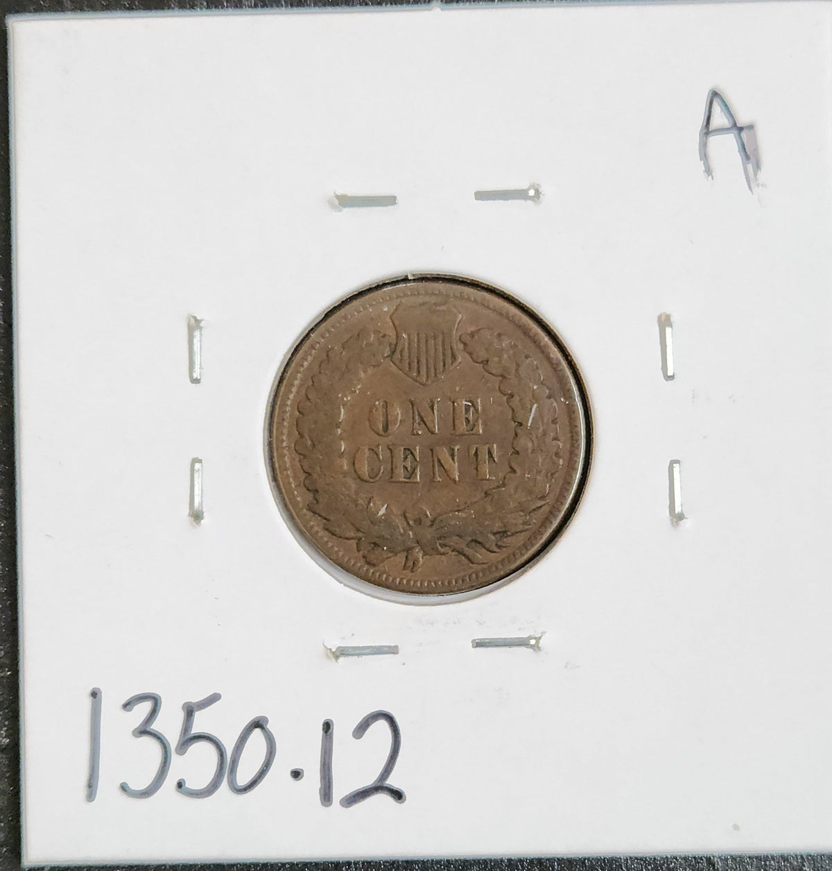 1879 Indian Head Cent F-12 1350.12-A — Reverse
