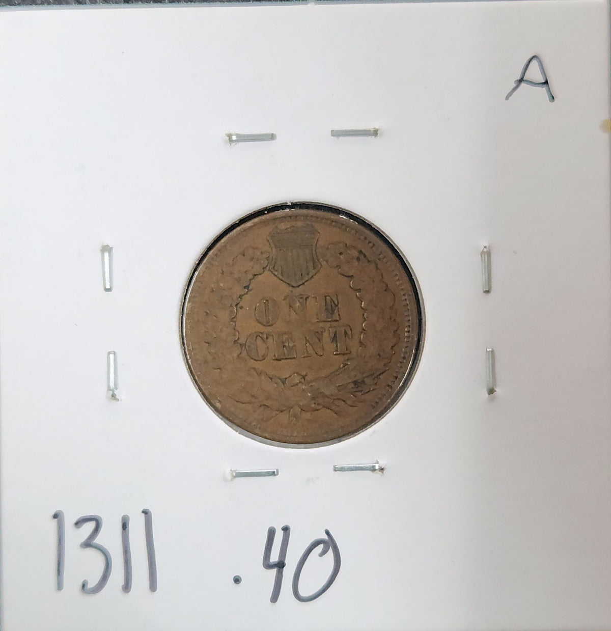 1868 Indian Head Cent XF-40 1311.40-A — Reverse