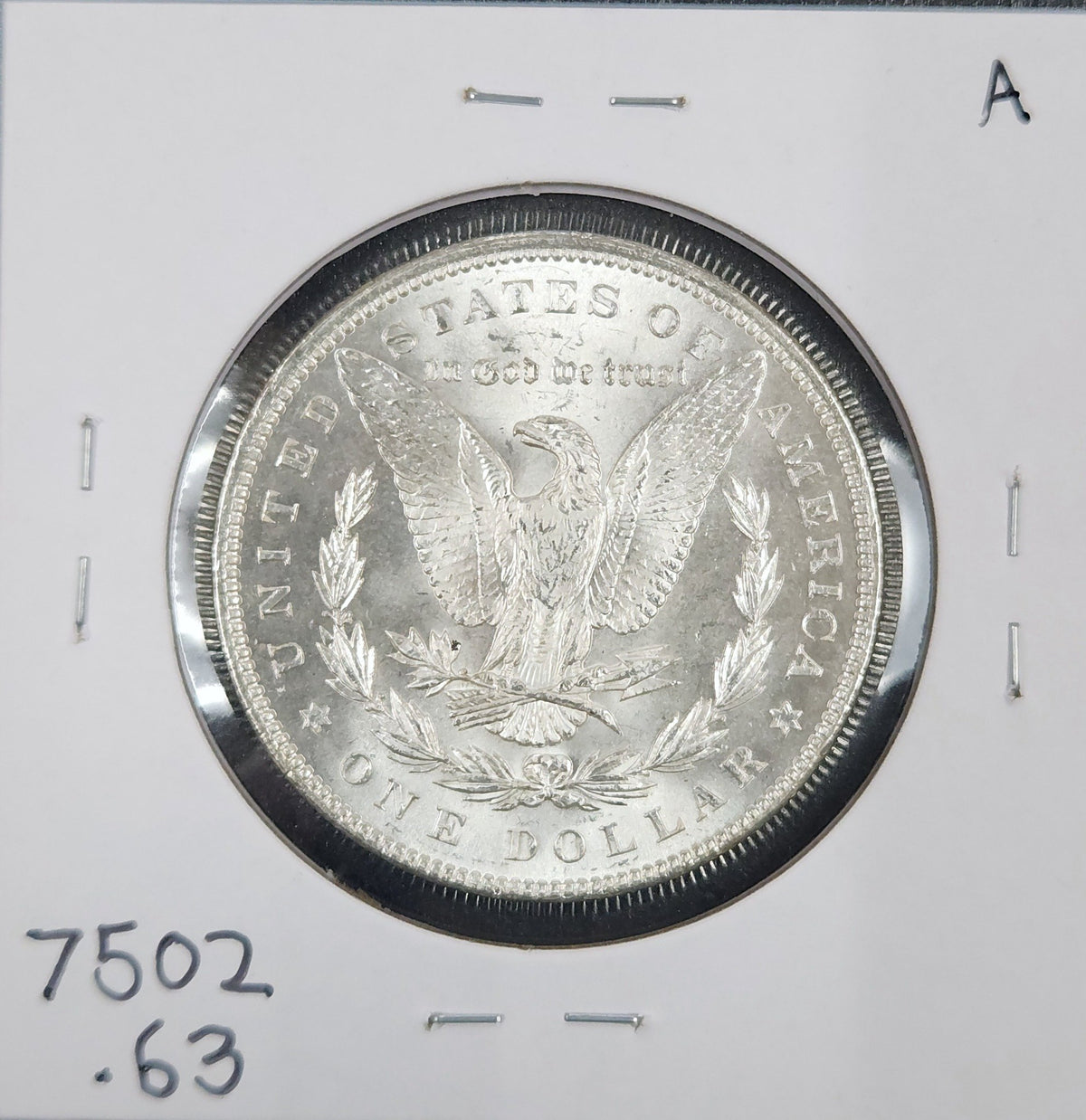 1899 Morgan Dollar MS63 7502.63-A — Reverse