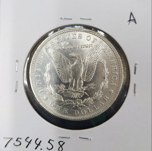 1887-O Morgan Dollar AU58 7544.58-A — Reverse