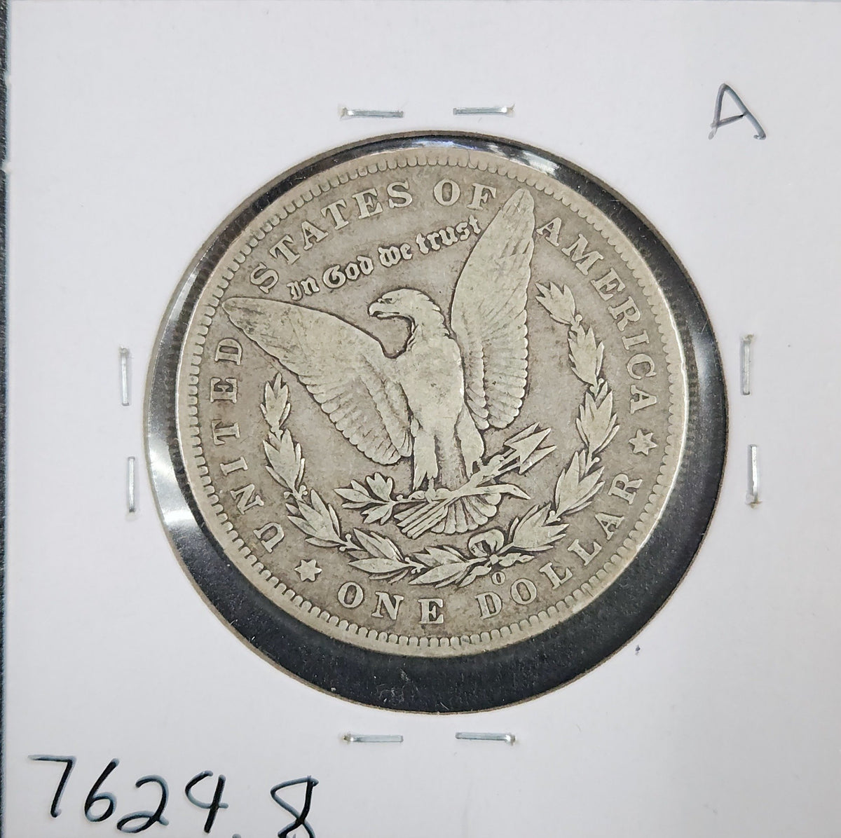 1896-O Morgan Dollar VG-8 7624.8-A — Reverse