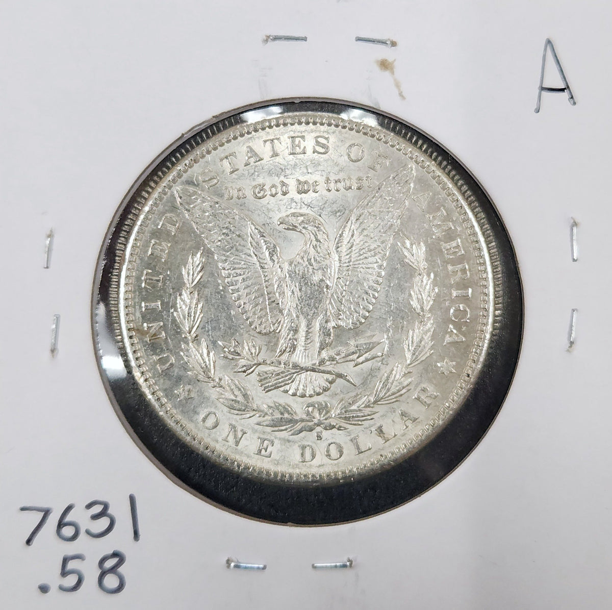1897-S Morgan Dollar AU58 7631.58-A — Reverse