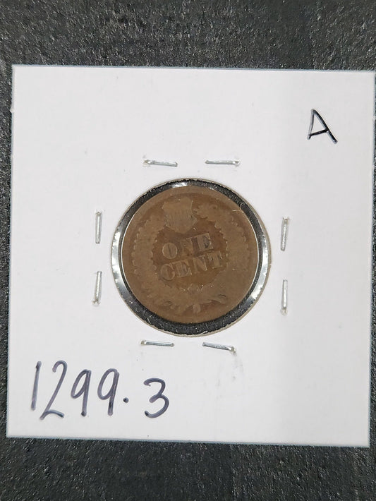 1865 Indian Head Cent - Fancy 5 - AG-3 1299.3-A — Reverse