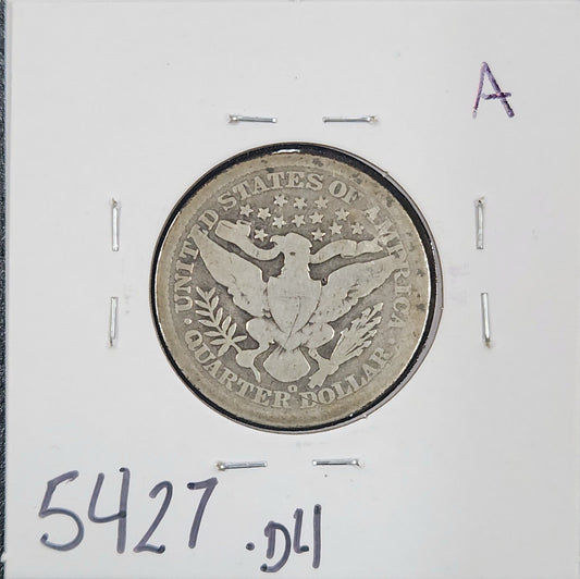 1899-O Barber Quarter Dollar Good 5427.D4-A — Reverse