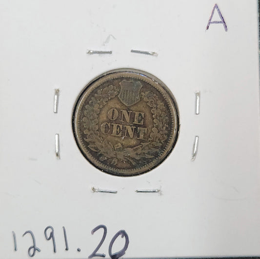 1860 Indian Head Cent – Rounded Bust VF-20 1291.20-A — Reverse