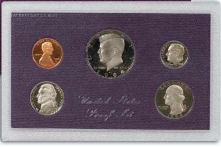 1984-S United States Proof Set (5 Coins) OGP 11001.OGP — Reverse