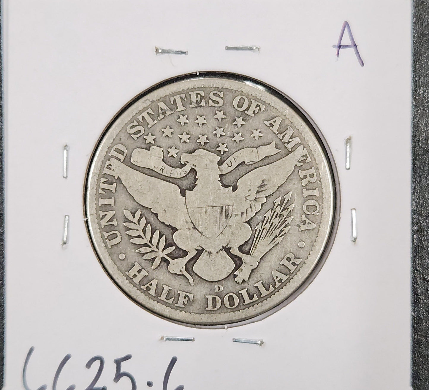 1915-D Barber Half G-6 — Reverse