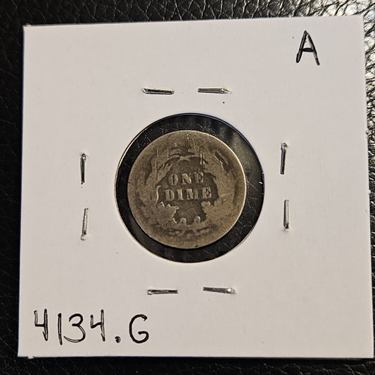 1876-S Seated Liberty Dime Good 4134.G-A — Reverse