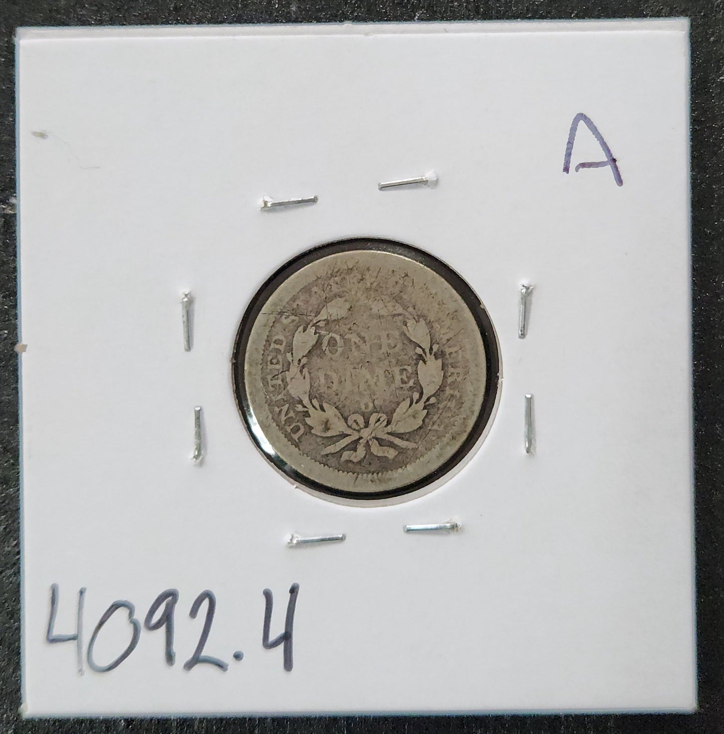 1842-O Seated Dime G-4 4092.4 — Reverse