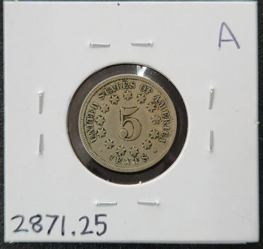 1868 Shield Nickel VF-25 2871.25 — Reverse