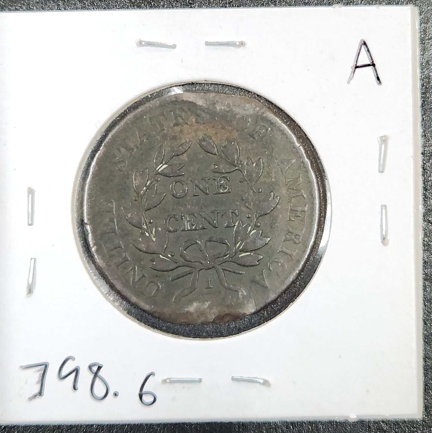 1802 Draped Cent Normal Reverse Details G-6 798.6 — Reverse