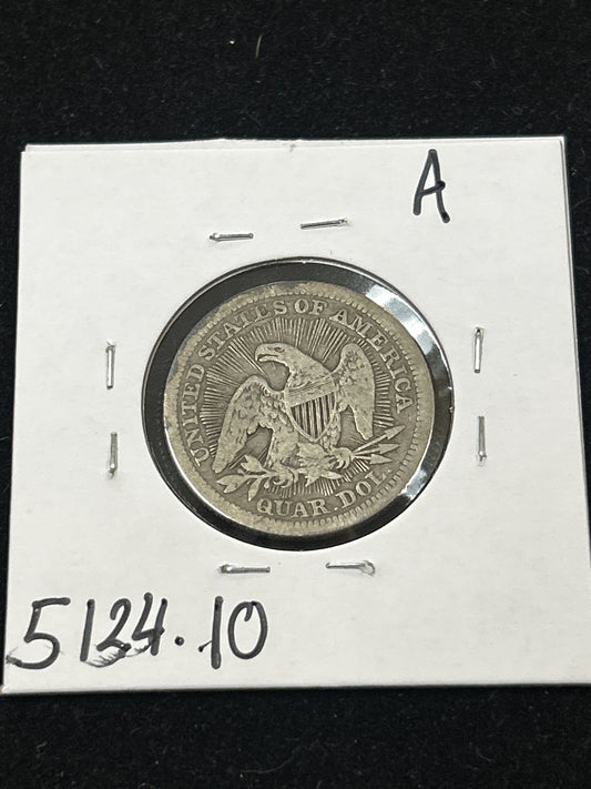 1853 Arrows/Rays Seated Quarter — Reverse