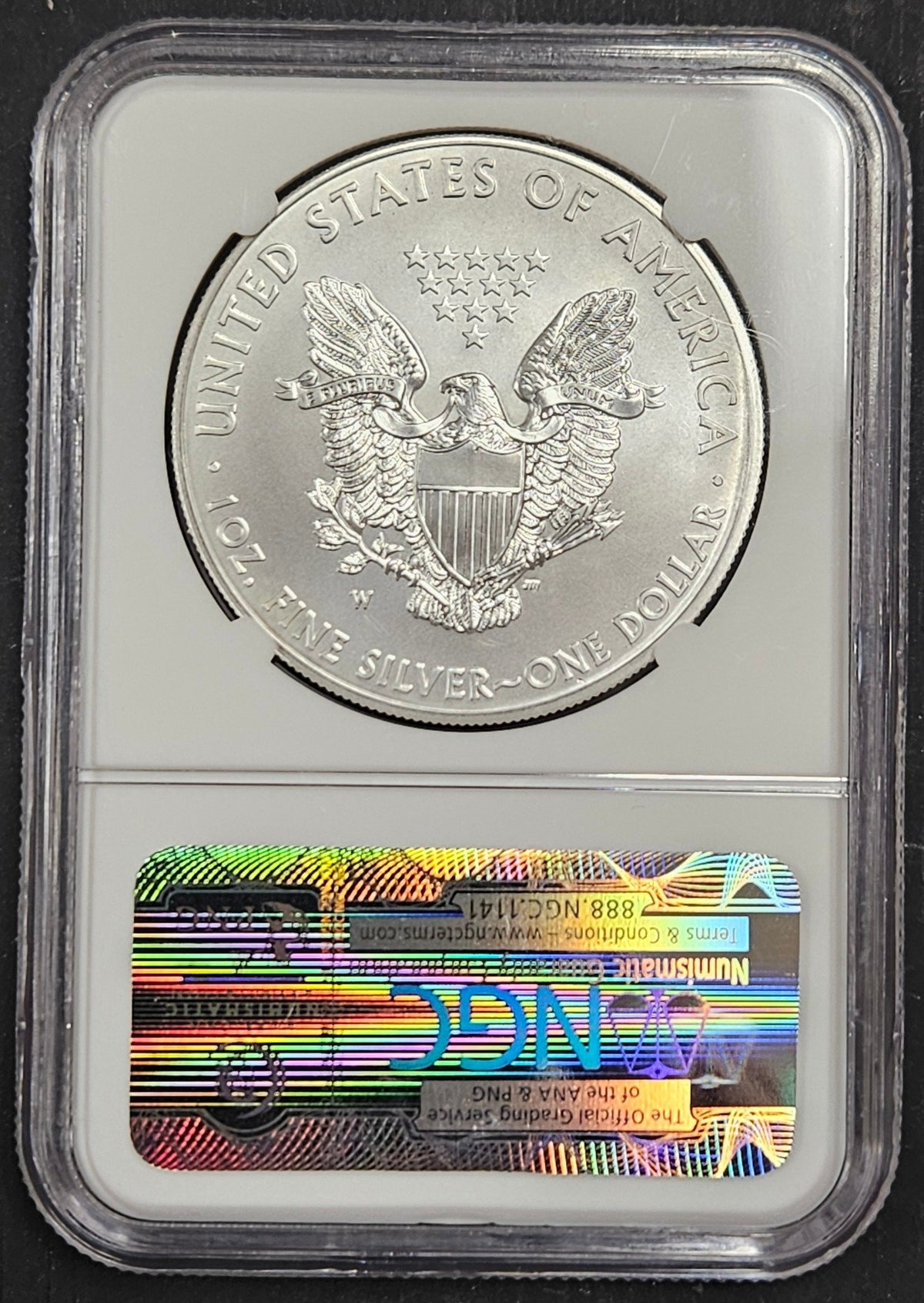 2013-W Silver Eagle West Point Mint NGC MS69 2645683-005 — Reverse