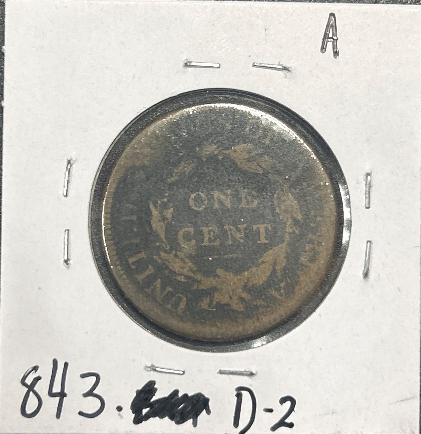 1808 Classic head cent DF-2 843.D2 — Reverse