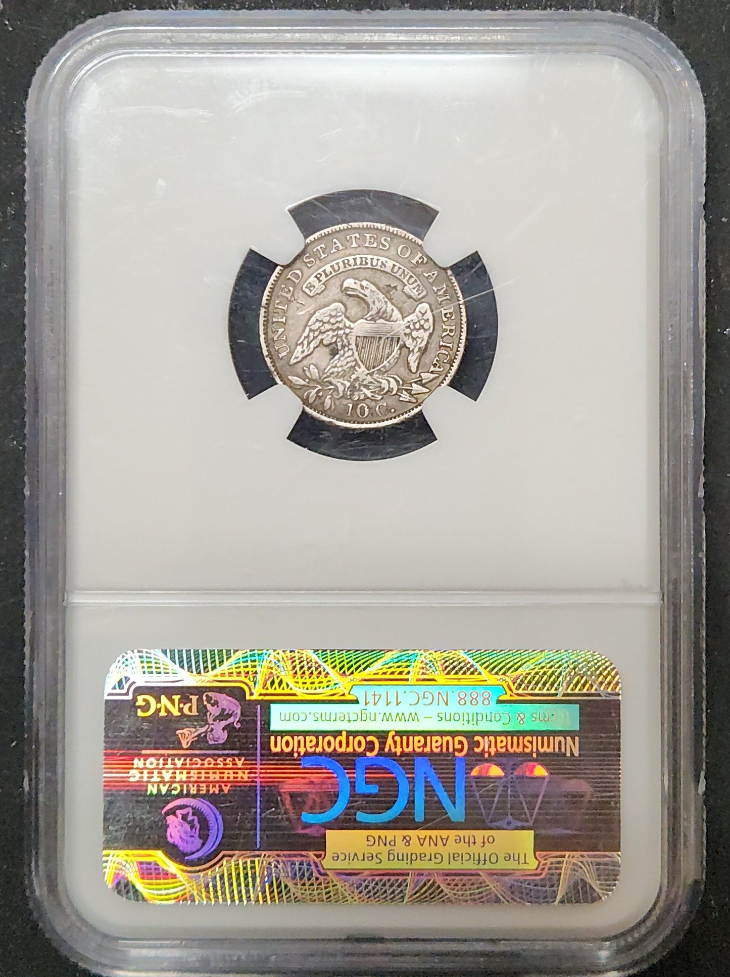 1834 Capped Bust Dime Large "4" MS VF Details Scratches, Cleaned NGC 4007.VF-01452586373376115003 — Reverse
