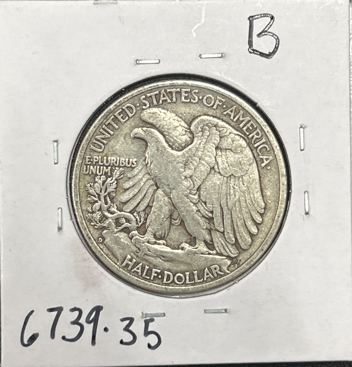 1938-D Walking Liberty Half 6739.35-B — Reverse