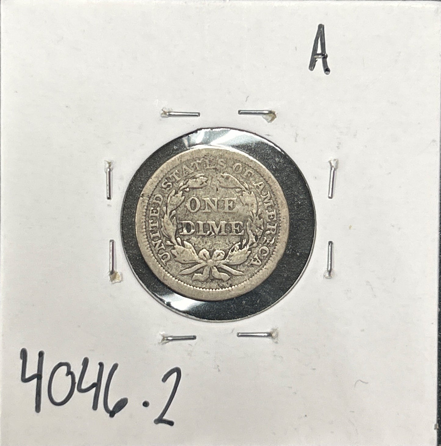 1854 Arrows Seated Dime 4046.2-A — Reverse