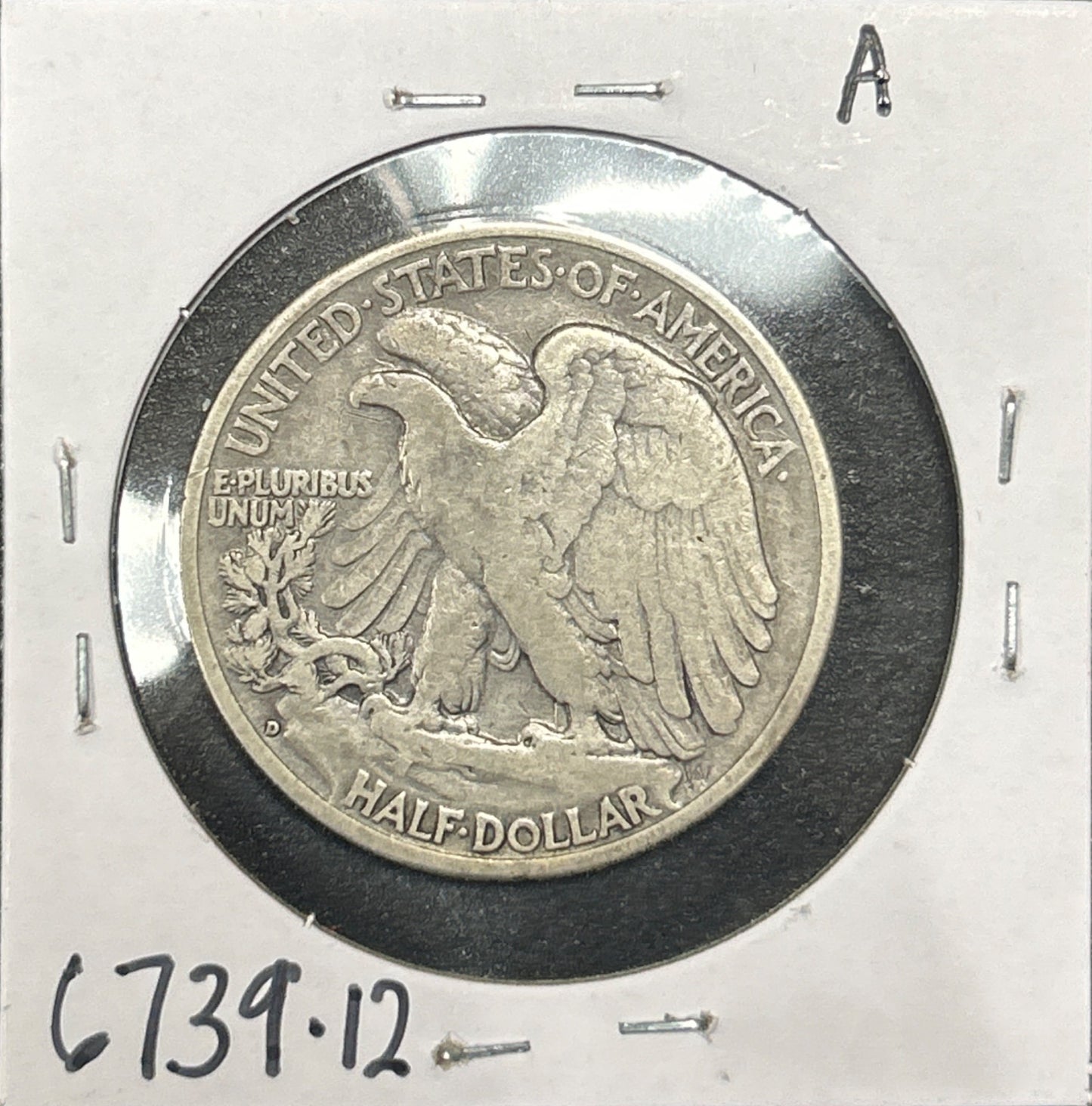 1938-D Walking Liberty Half 6739.12-A — Reverse