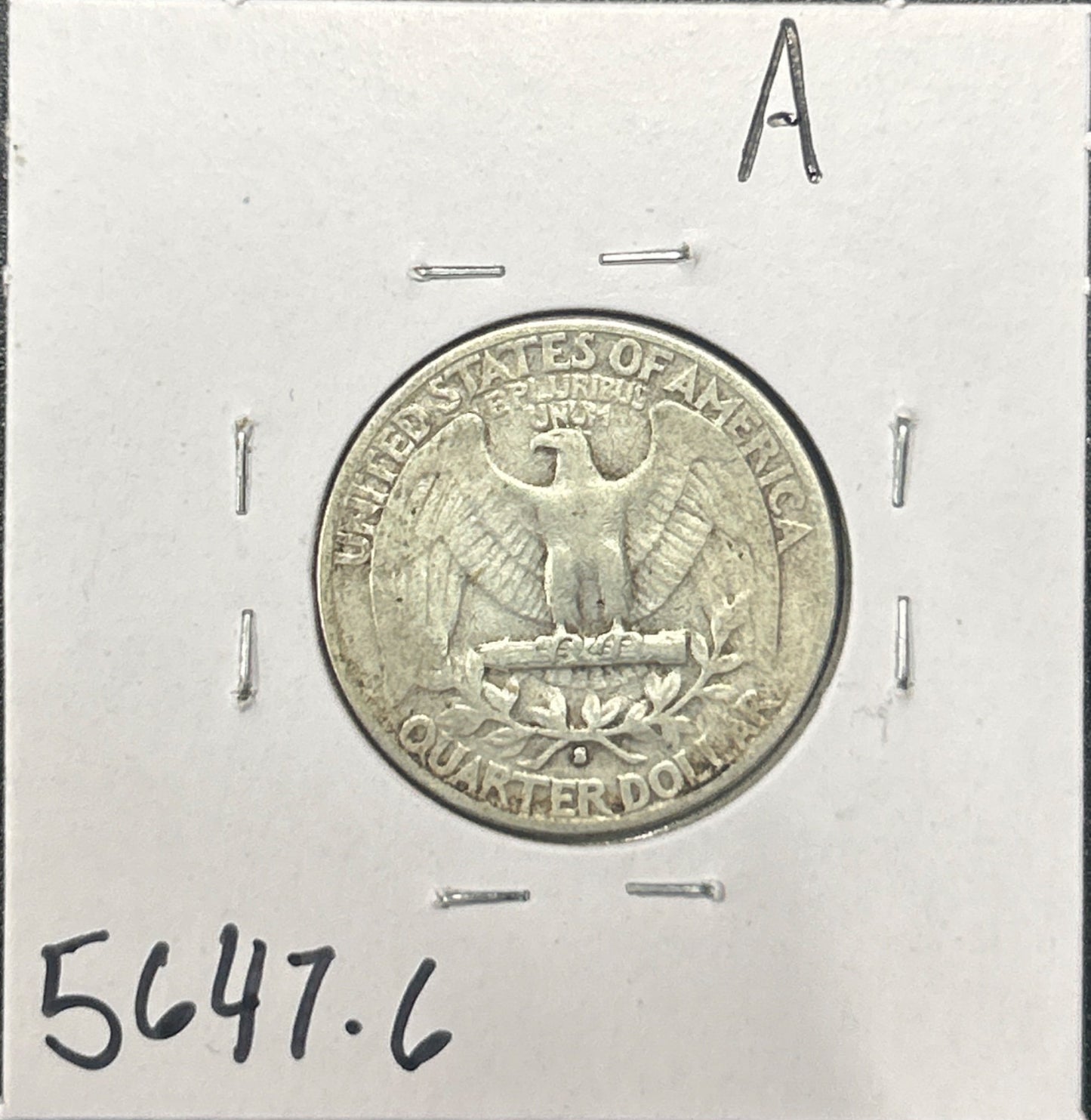 1932-S Washington Quarter 5647.6-A — Reverse