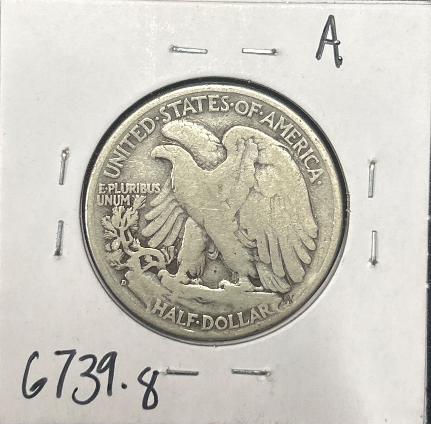 1938-D Walking Liberty Half 6739.8-A — Reverse
