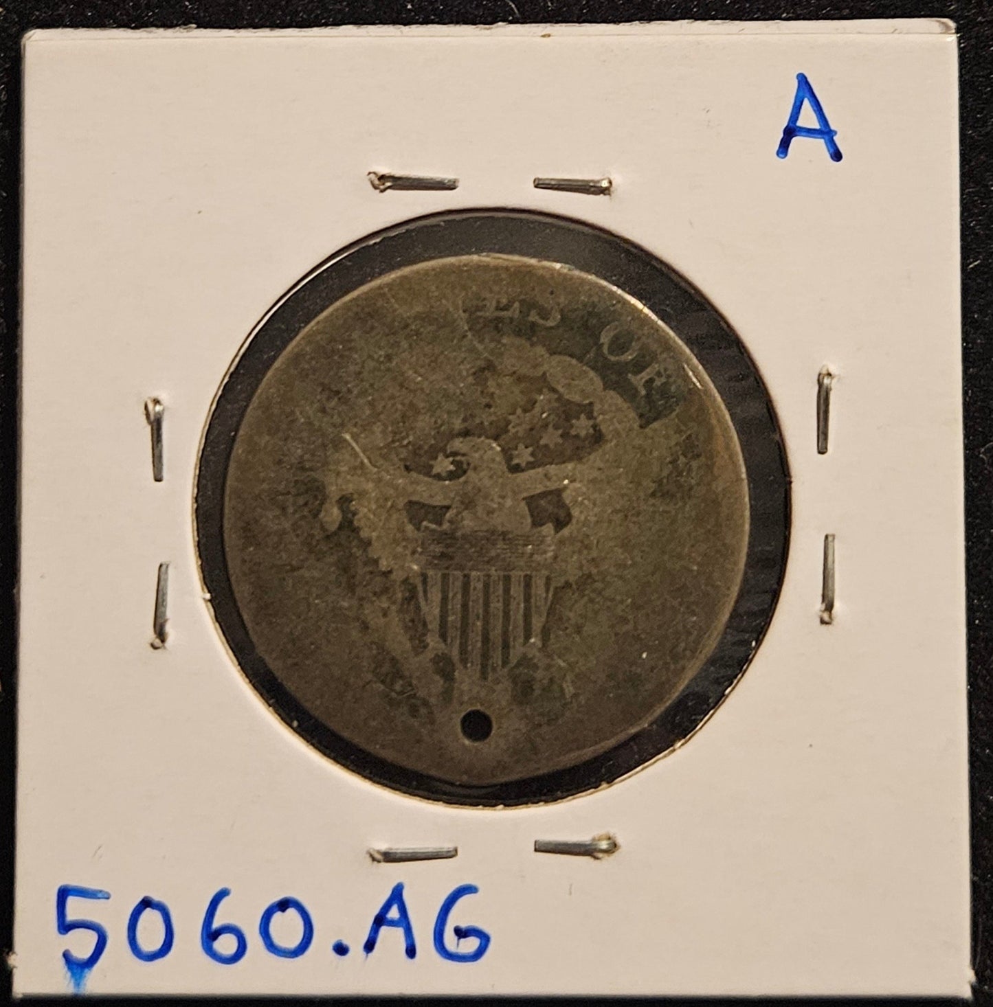 1807 Draped Bust Quarter AG-Holed 5060.AG-A — Reverse