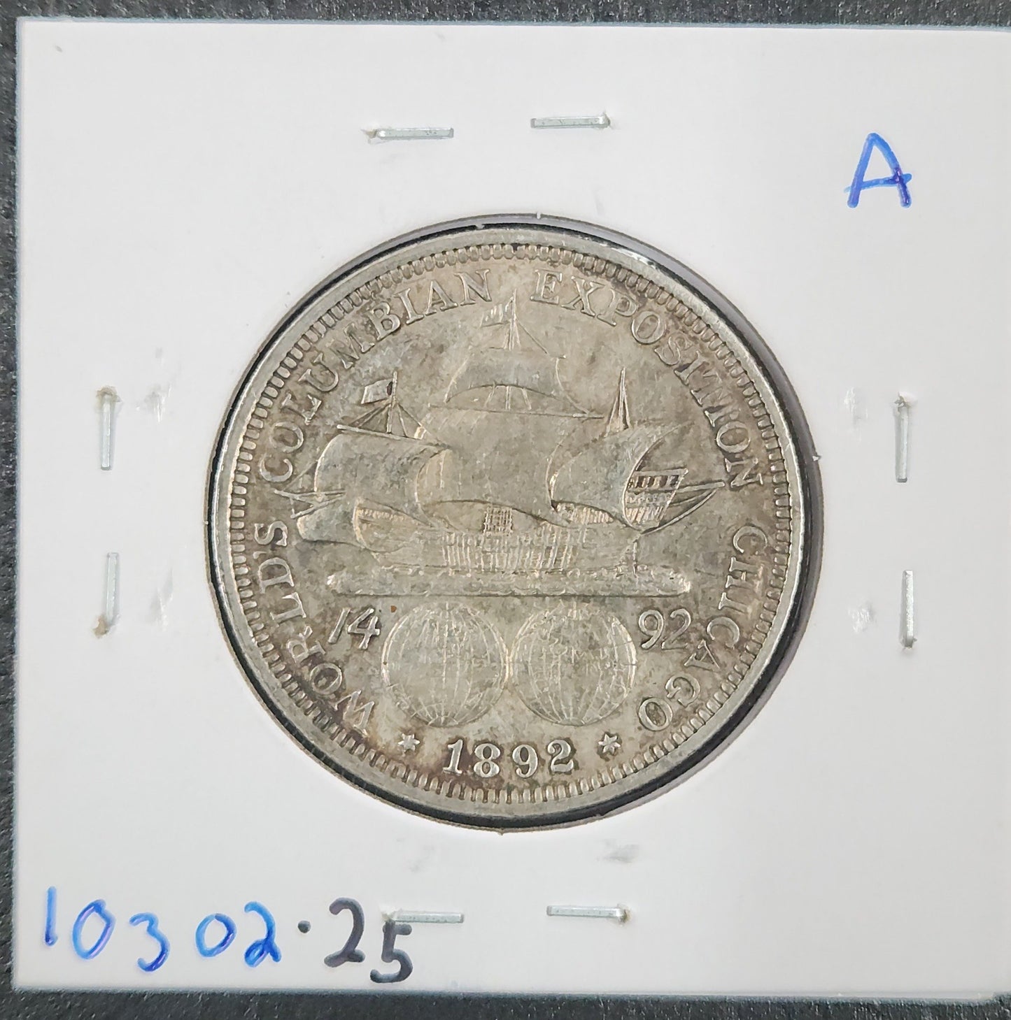1892 Columbian Expo Classic Commemorative 10302.25-A — Reverse