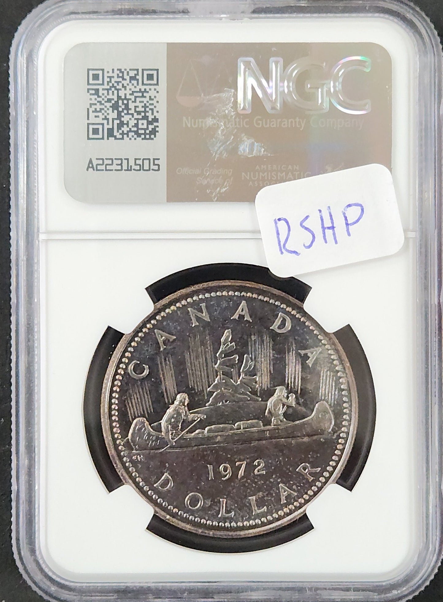 1972 Canada S$1 Dollar SP 65 RSHP — Reverse