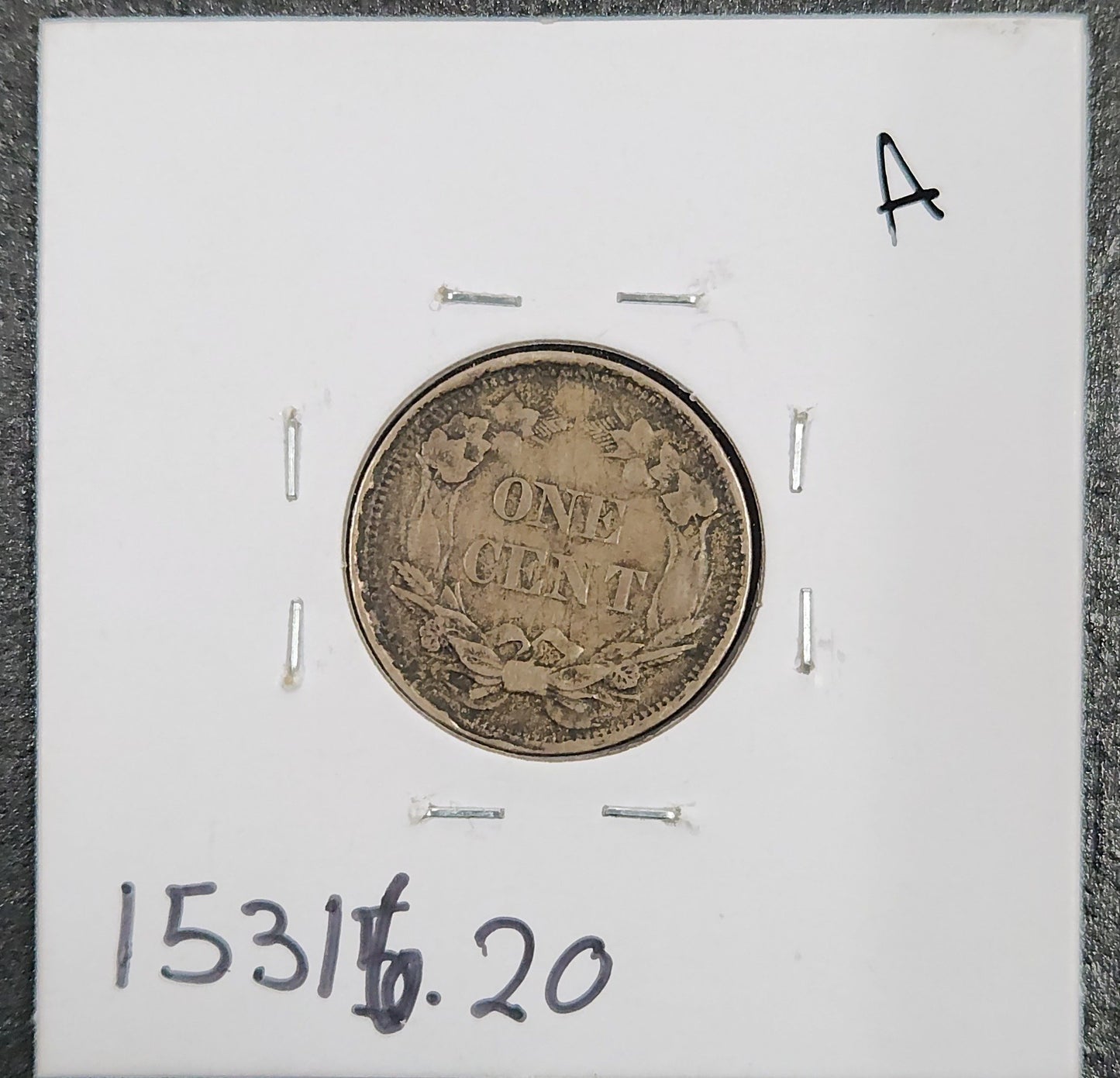 1858 Flying Eagle Cent Small Letters VF-20 15316.20-A — Reverse