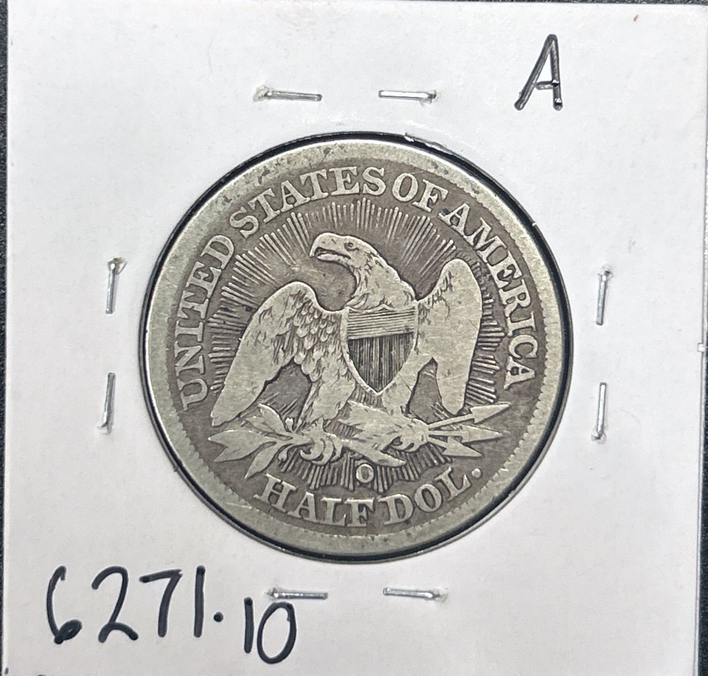 1853-O Seated Half 6271.10-A — Reverse
