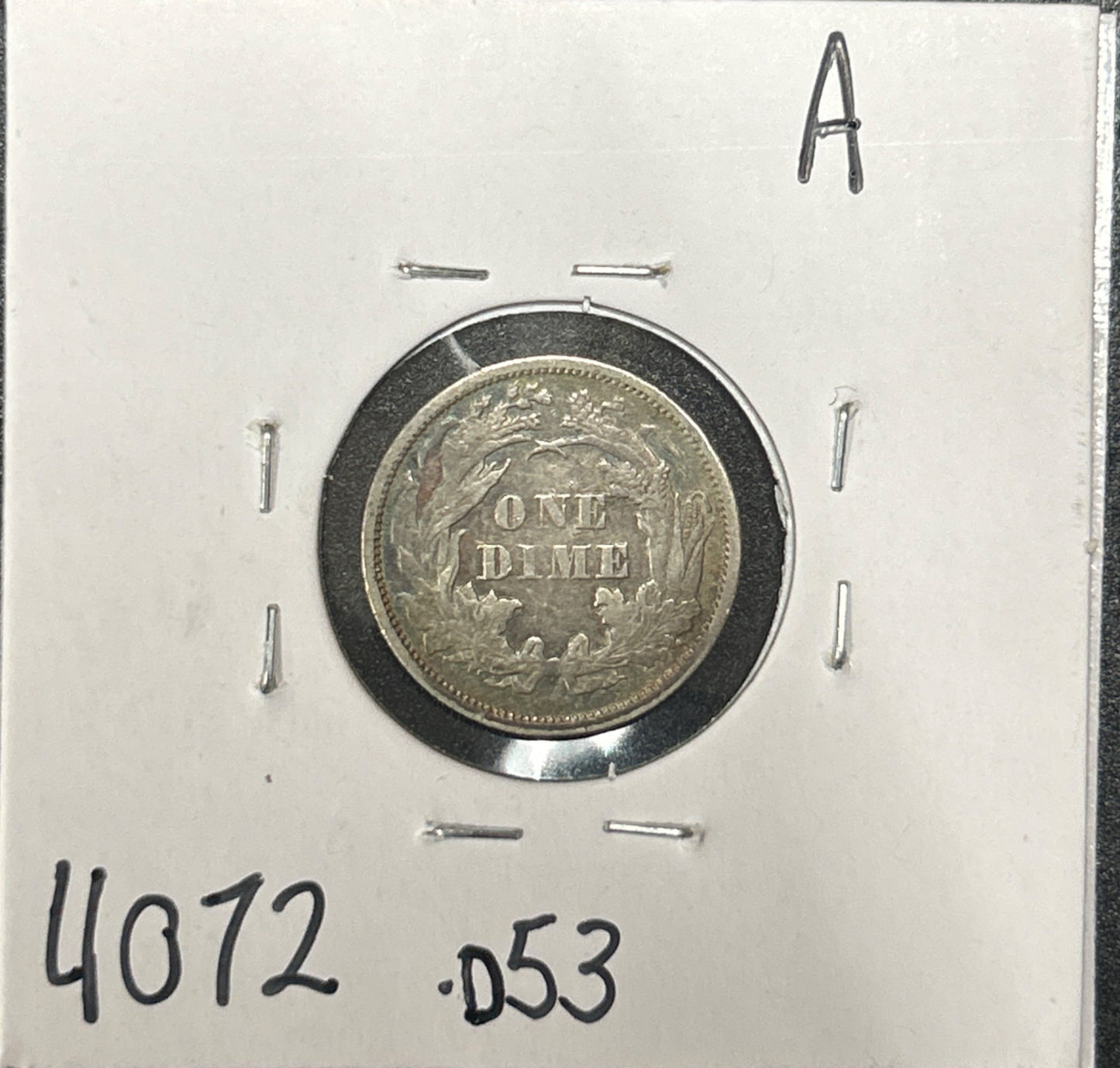 1876 Seated Dime 4072.D53-A — Reverse