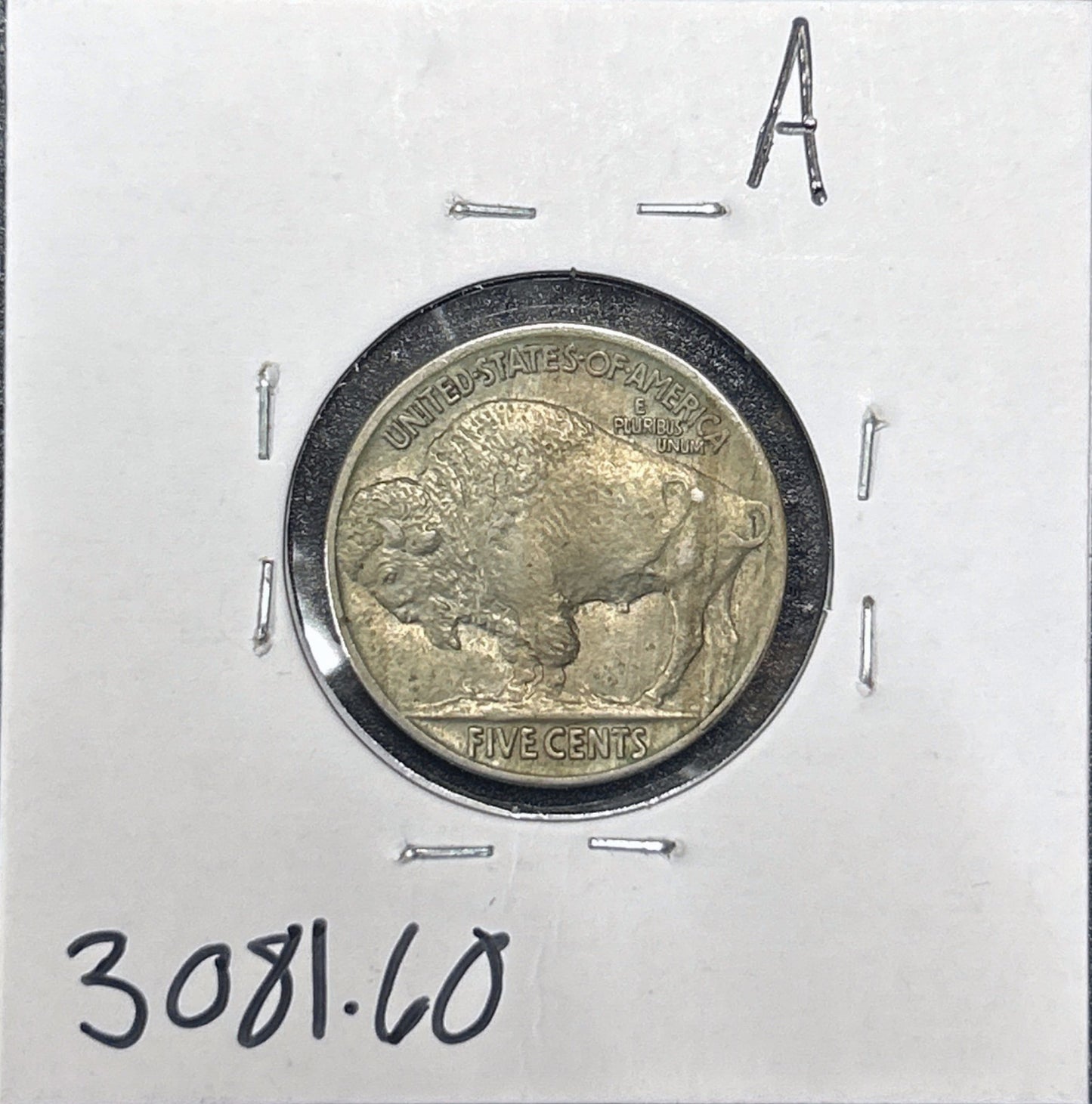 1916 Buffalo Nickel 3081.60-A — Reverse