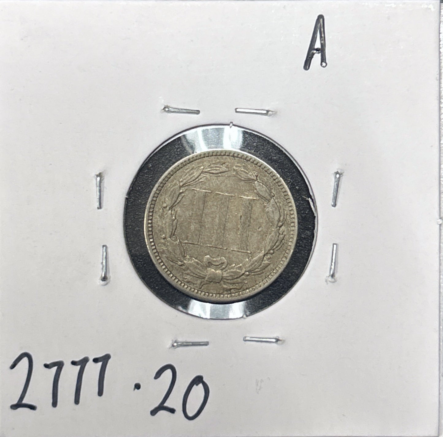 1874 3 Cent Nickel 2777.20-A — Reverse