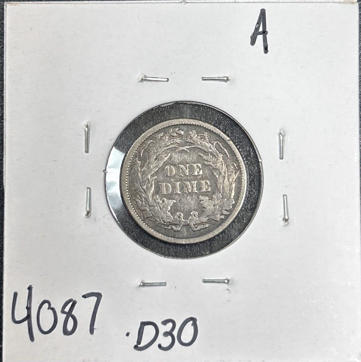 1891 Seated Dime 4087.D30-A — Reverse