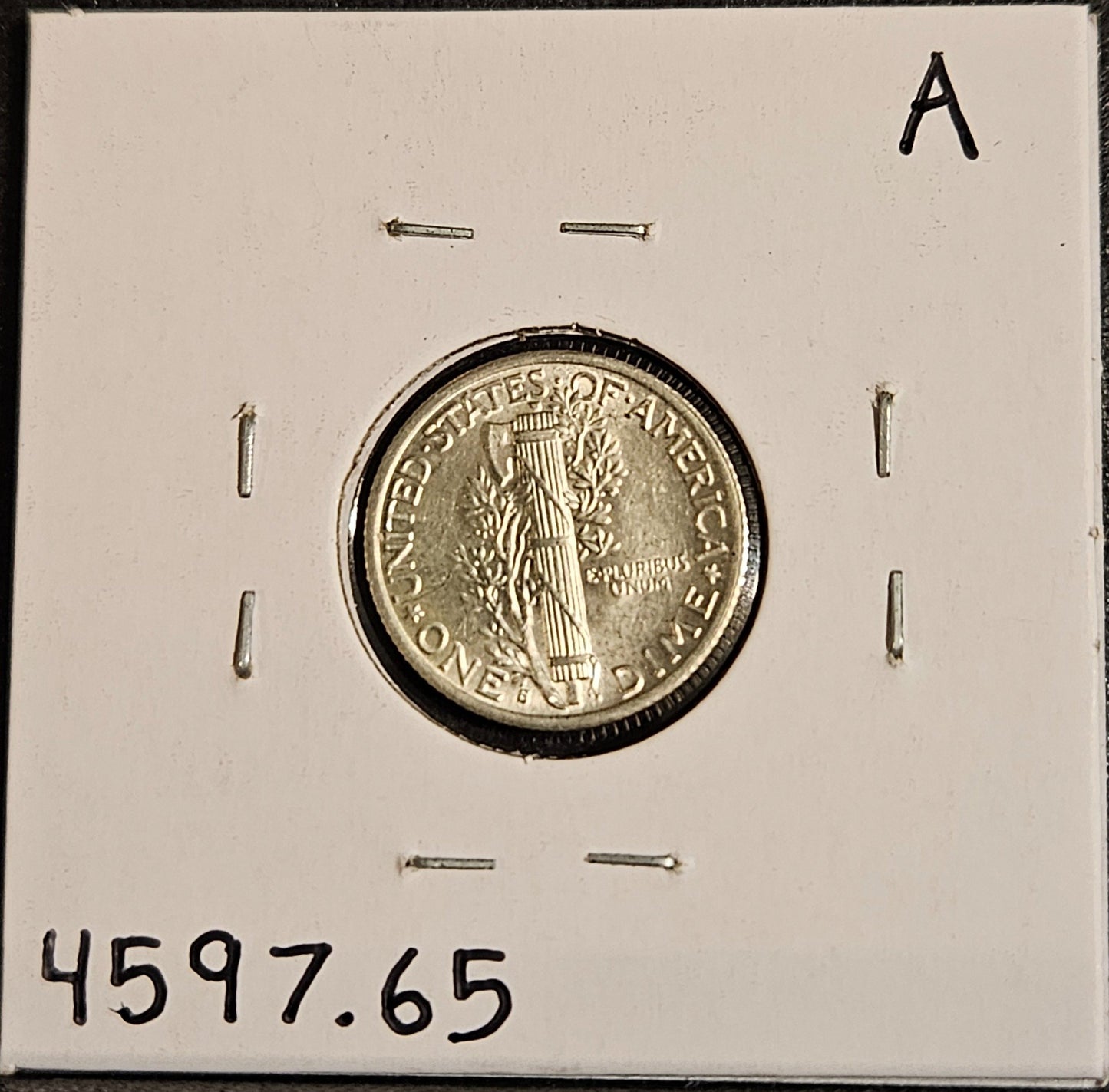 1939-S Mercury Dime MS65 4597.65-A — Reverse