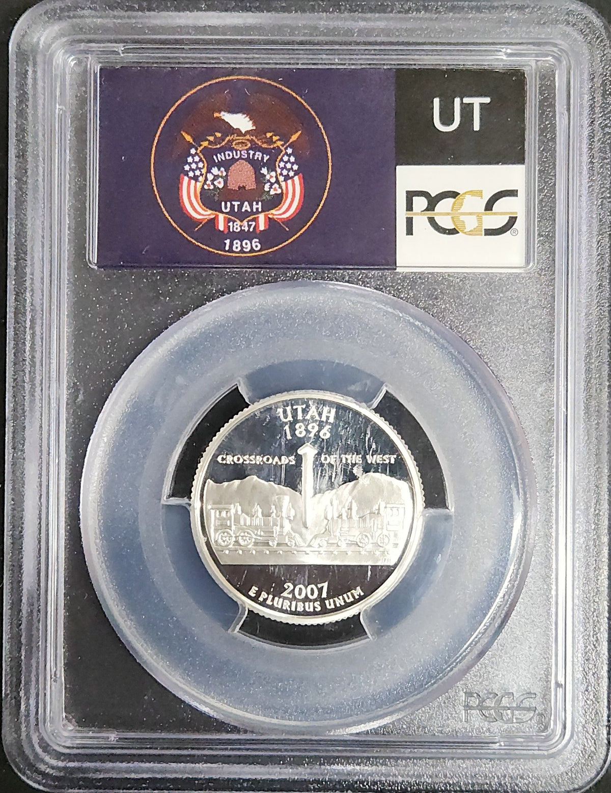 2007-S Quarter Utah PR70 DCAM Silver PCGS 68620.70-0391697029697653 — Reverse