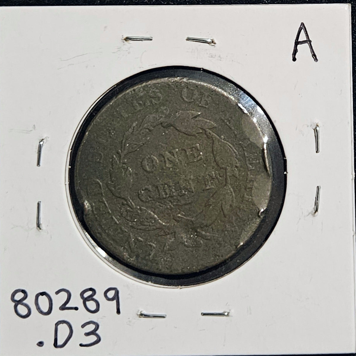 1822 N4 Large Cent Rarity-2 80289.D3-A — Reverse