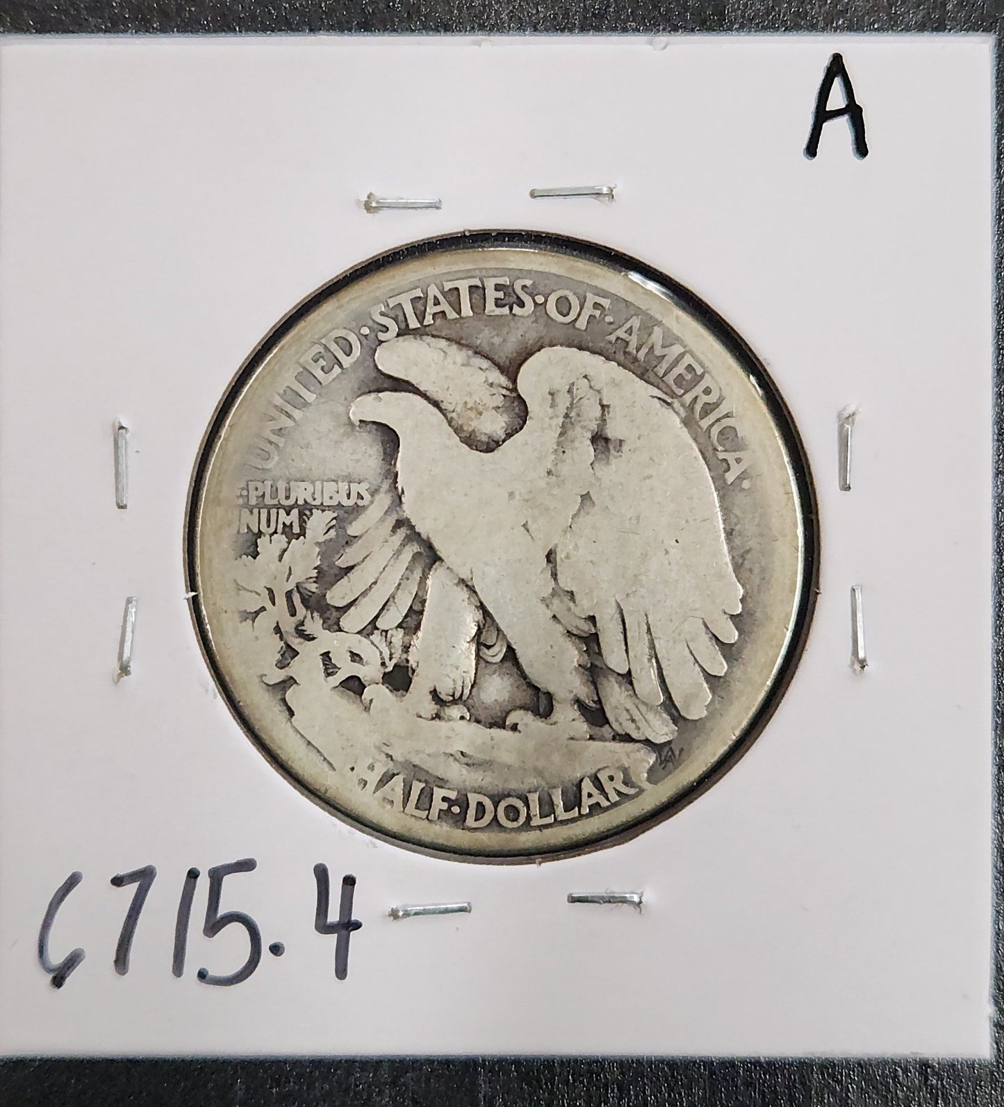 1917-s OBV MM Walking Liberty Half G-4 — Reverse