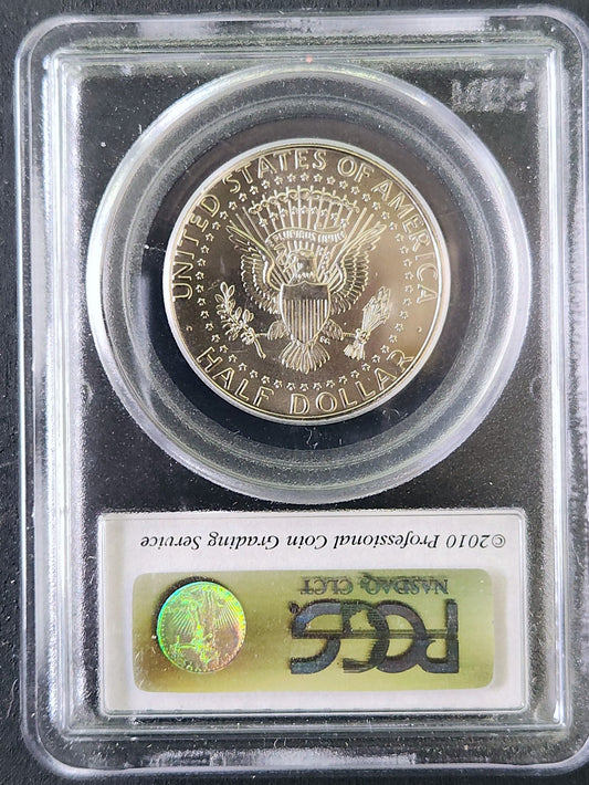 2010-D Satin Finish Kennedy Half Dollar SP68 PCGS 81797.68-18239735 — Reverse