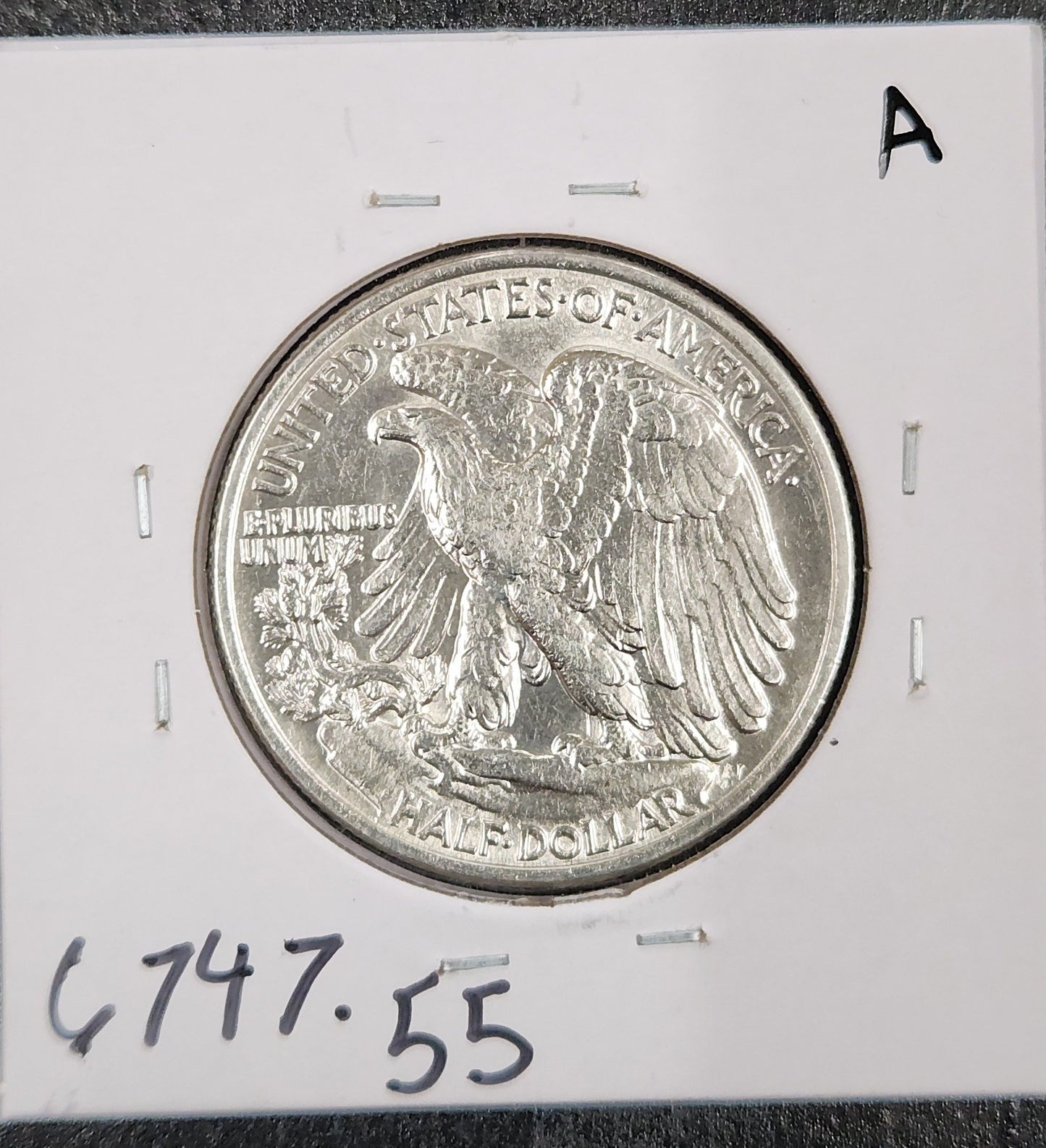1945 Walking Liberty Half AU-55 — Reverse