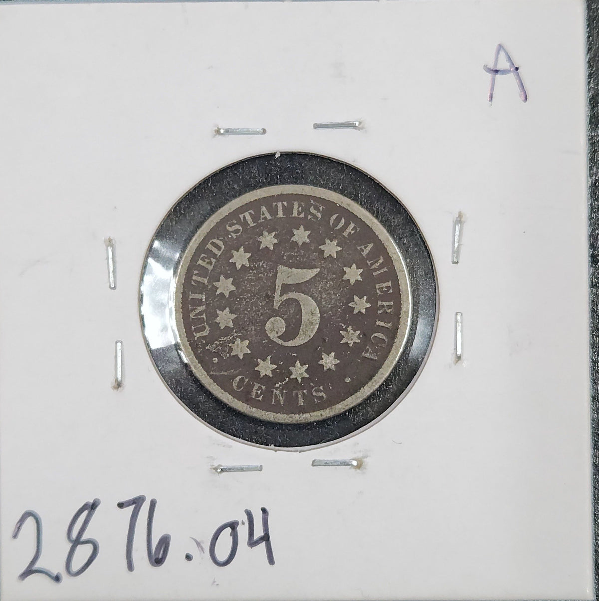 1873 Shield Nickel Open 3 G4 2876.04-A — Reverse