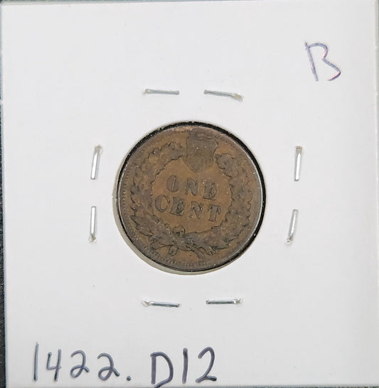 1900 Indian Head Cent Fine 1422.D12 1422.D12-B — Reverse