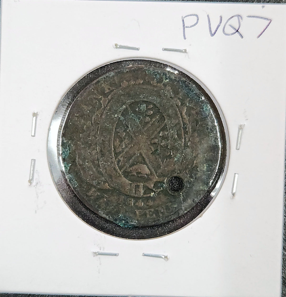 1844 1/2 Penny Bank Of Montreal KM#TN18 PVQ7 — Reverse